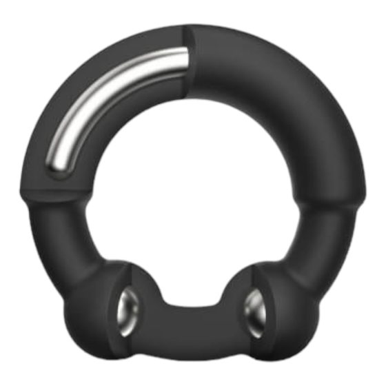 Dorcel Stronger Ring - krúžok na penis s kovovou vložkou (čierny)