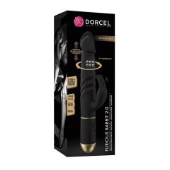   Dorcel Furious Rabbit 2.0 - pulzujúci vibrátor s klitorálnym ramenom (čierny)