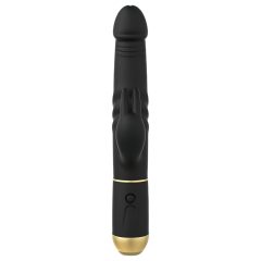   Dorcel Furious Rabbit 2.0 - pulzujúci vibrátor s klitorálnym ramenom (čierny)