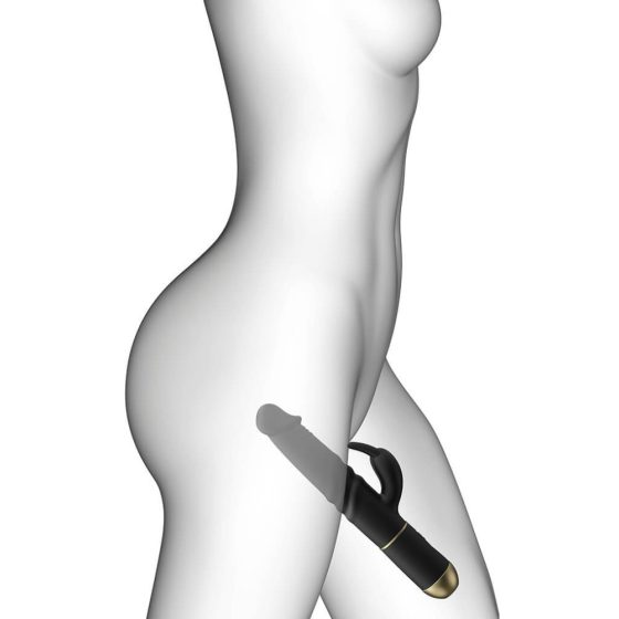 Dorcel Furious Rabbit 2.0 - nabíjací vibrátor s ramenom na klitoris (čierny)
