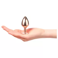   Dorcel Diamond Plug S - hliníkový análny kolík - malý (ružové zlato)