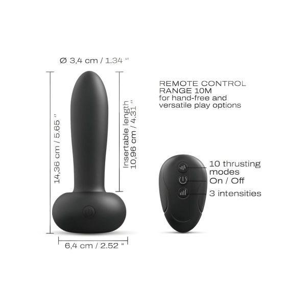 Dorcel Deep Thrust - pulzujúci vibrátor (čierny)