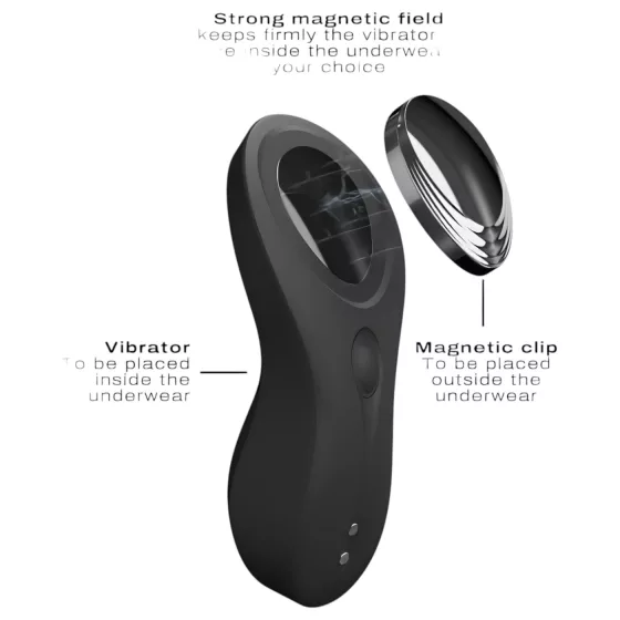 Dorcel Discreet Vibe + - akumulátorový, rádiový klitoris vibrátor (čierny)