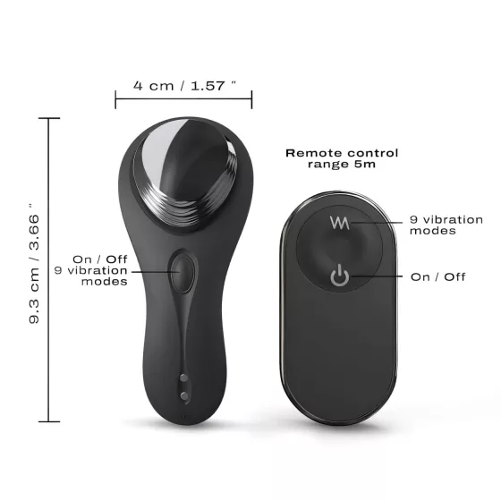 Dorcel Discreet Vibe + - akumulátorový, rádiový klitoris vibrátor (čierny)