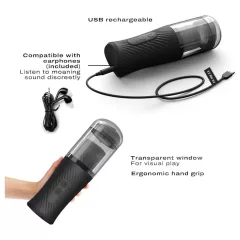   Dorcel Thrust Blow - automatický masturbátor - tlačidlový, čierny