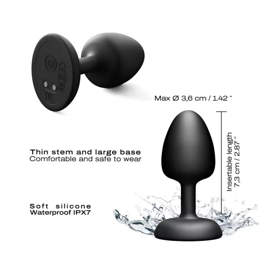 Dorcel - guličkový, diaľkový análny vibrátor M - (čierny)