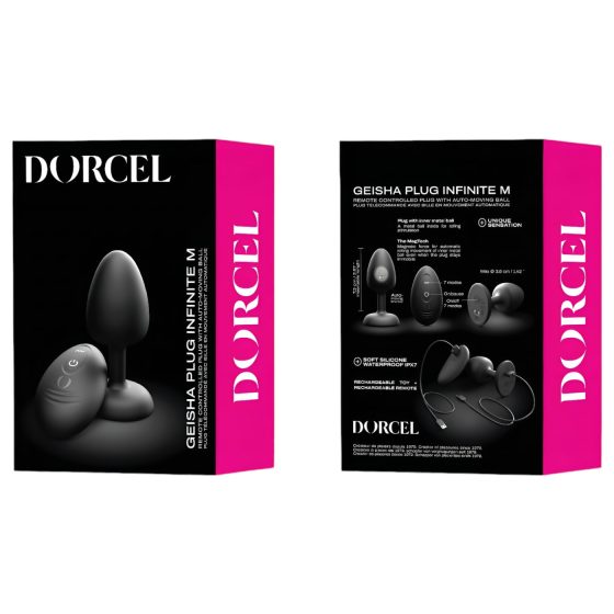 Dorcel - čierny diaľkový ovládaný análny vibrátor M