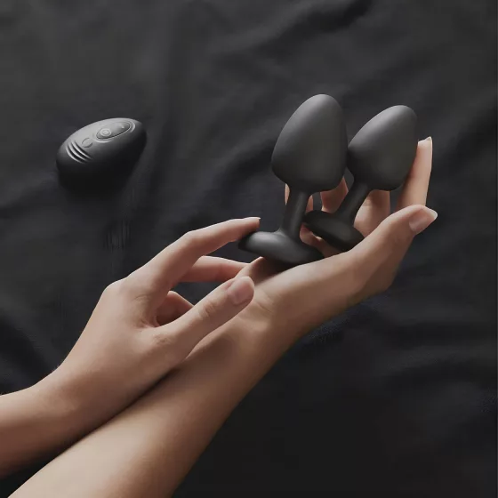 Dorcel - guličkový, diaľkový análny vibrátor M - (čierny)