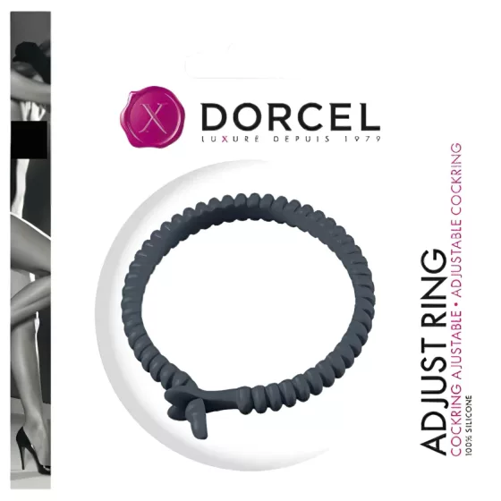 Dorcel - nastaviteľný erekčný krúžok - silikón - sivý