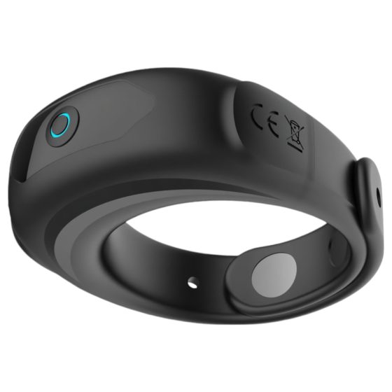 Funny Me - vibračný erekčný krúžok - nastaviteľný, nabíjateľný - čierny