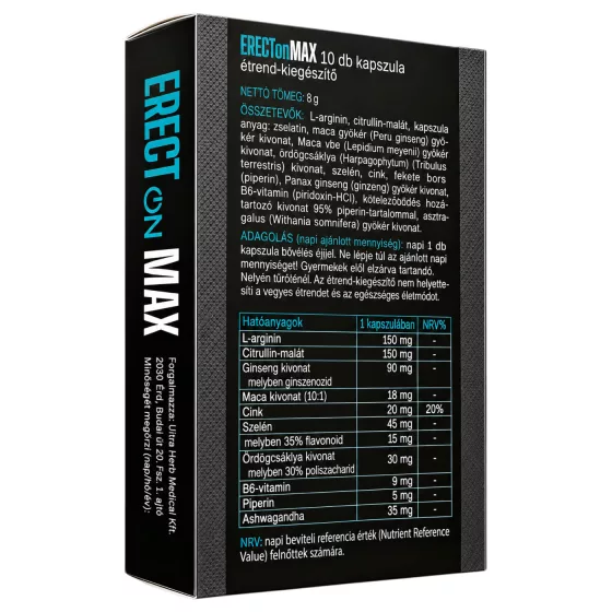 ErectOn Max - tabletky na erekciu pre mužov - doplnok stravy - 10 ks