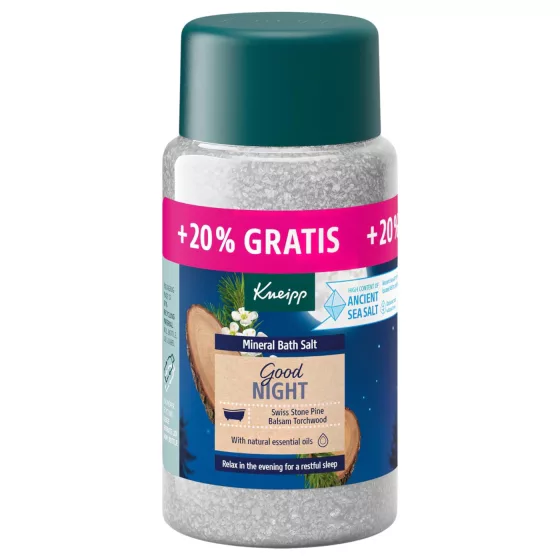 Kneipp Good Night prémiová minerálna kúpeľová soľ (600 g)