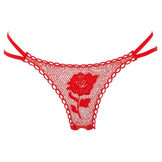 Panty Rose - nohavičky skryté v ruži - červené (S-L)