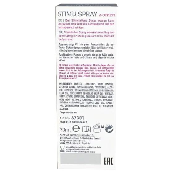 HOT Shiatsu Joyful - stimulačný krém pre ženy (30 ml)