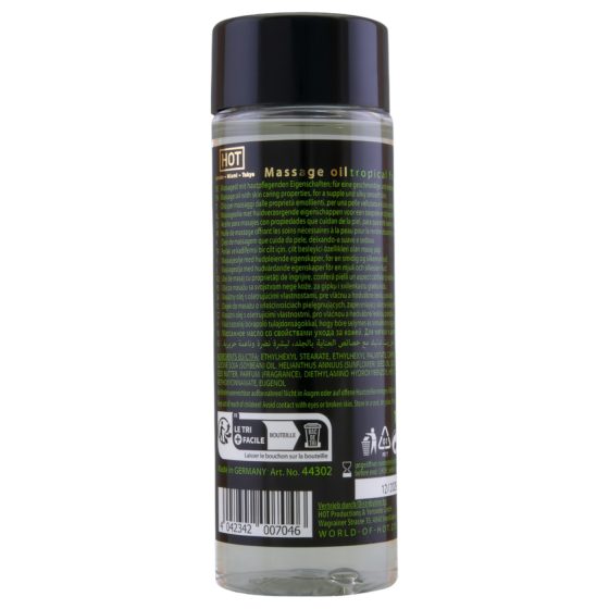 HOT masážny olej na starostlivosť o pokožku - tropické ovocie (100ml)