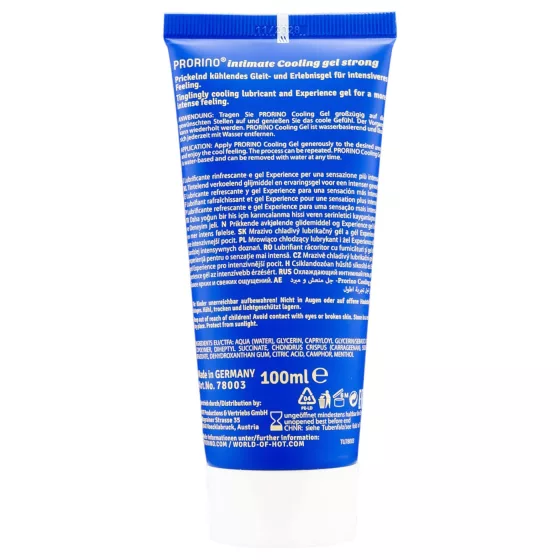 HOT Prorino - intímny krém pre mužov - silný chladivý účinok - 100 ml