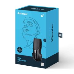   Satisfyer Men Vibration - nabíjací, extra silný vibrátor na žaluď (čierny)