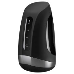   Satisfyer Men Heat Vibration - hrejivý klitorisový vibrátor (čierny)
