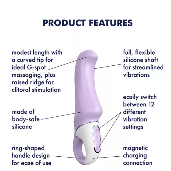 Satisfyer Charming Smile - vodotesný, akumulátorový vibrátor na bod G (fialový)