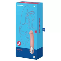   Satisfyer Master - vibrátor pre mužov - vodotesný, nabíjateľný, naturálny