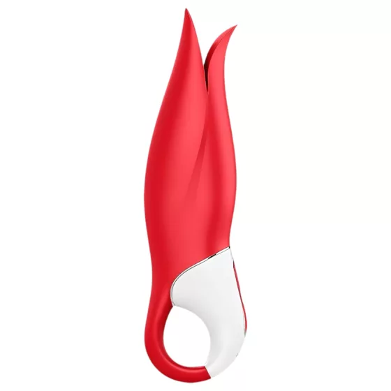 Satisfyer Power Flower - akumulátorový, vodotesný vibrátor (červený)