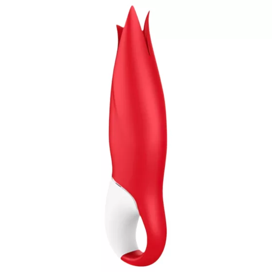 Satisfyer Power Flower - akumulátorový, vodotesný vibrátor (červený)