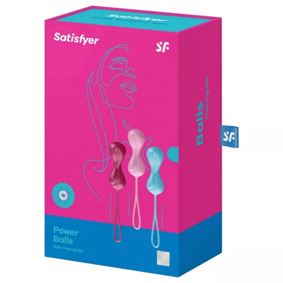 Satisfyer Power Balls - gejša guličky set s pohyblivými guličkami - 3 ks