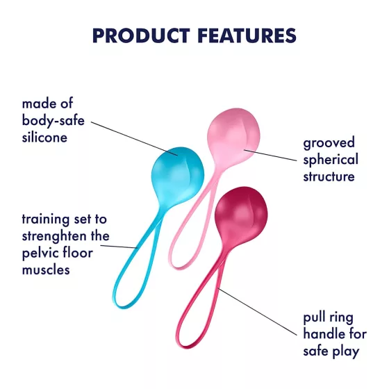 Satisfyer - gejša guličky set - 3 ks - posilňovacie pomôcky