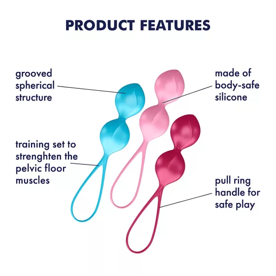 Satisfyer V Balls - venušine guličky - sada 3 ks