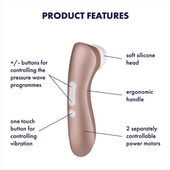 Satisfyer Pro 2+ - nabíjací stimulátor na klitoris (hnedý)