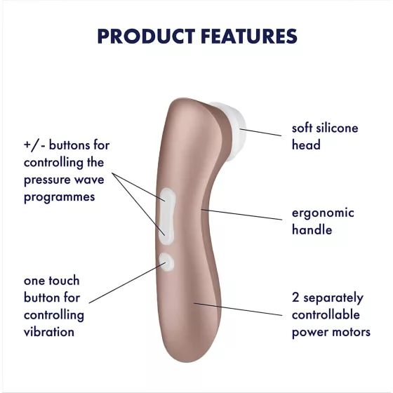 Satisfyer Pro 2+ - akumulátorový vibrátor na klitoris (hnedý)
