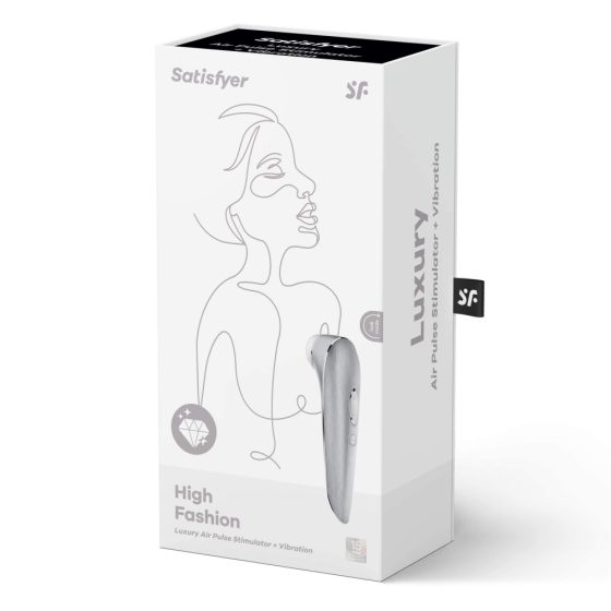 / Satisfyer Luxury High Fashion - nabíjací, vodotesný stimulátor na klitoris (strieborný)