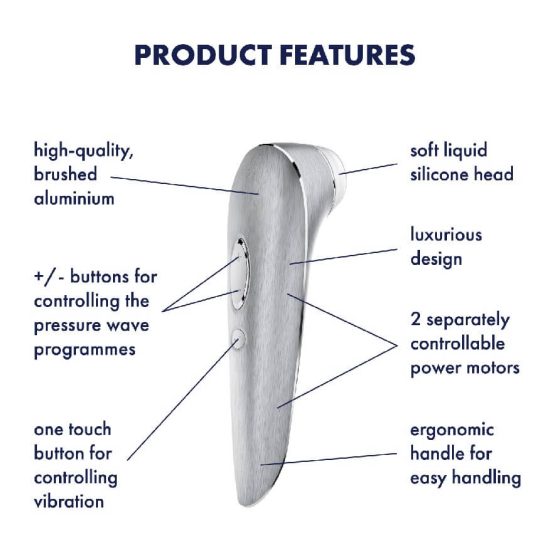 / Satisfyer Luxury High Fashion - nabíjací, vodotesný stimulátor na klitoris (strieborný)
