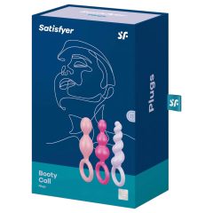   Satisfyer Booty Call - análny plug set - farebný (3-dielny)
