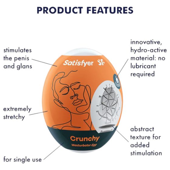 Satisfyer Egg Crunchy - vajcový masturbátor (1ks)