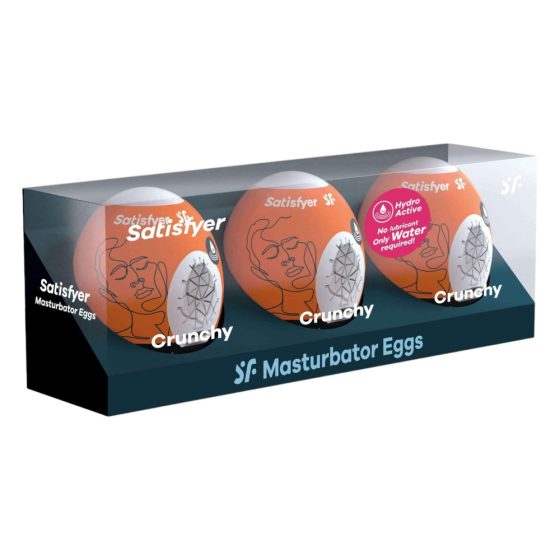 Satisfyer Egg Crunchy - súprava masturbačných vajíčok (3ks)