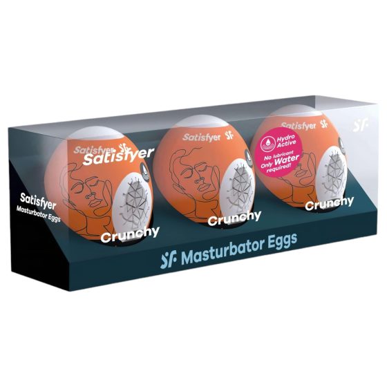 Satisfyer Egg Crunchy - masturbátor vajíčko set - 3 kusy