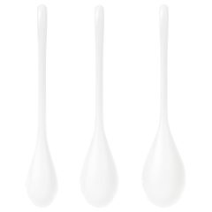 Satisfyer Yoni Power 1 - Biele gésa gulečky (sada 3 ks)