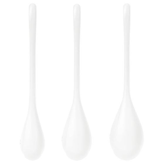 Satisfyer Yoni Power 1 - Biele gésa gulečky (sada 3 ks)
