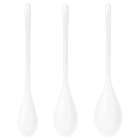 Satisfyer - venušine guličky set - biela - 3 kusy