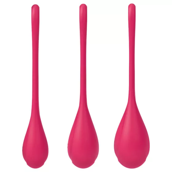 Satisfyer - venušine guličky sada - 3 kusy - červená