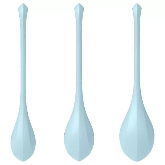 Satisfyer - venušine guličky set - 3 ks - modrá