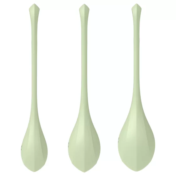Satisfyer - venušine guľôčky - sada 3 ks - zelené