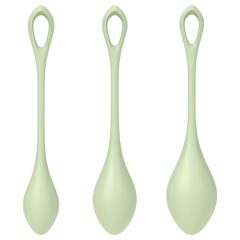 Satisfyer - venušine guľôčky - sada 3 ks - zelené