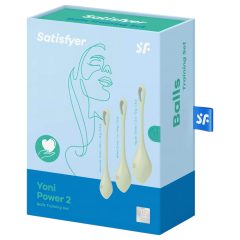 Satisfyer - venušine guľôčky - sada 3 ks - zelené