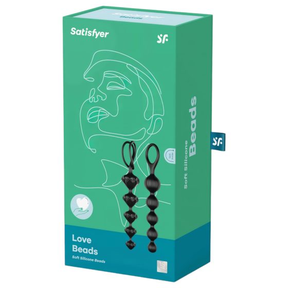 Satisfyer Love Beads - análny perlový set (čierny)