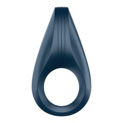   Satisfyer Rocket Ring - vodotesný, nabíjací krúžok na penis (sivo - modrý)