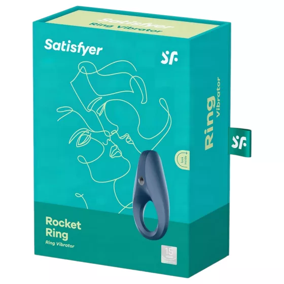 Satisfyer Rocket Ring - vodotesný vibračný krúžok na penis (modrý)