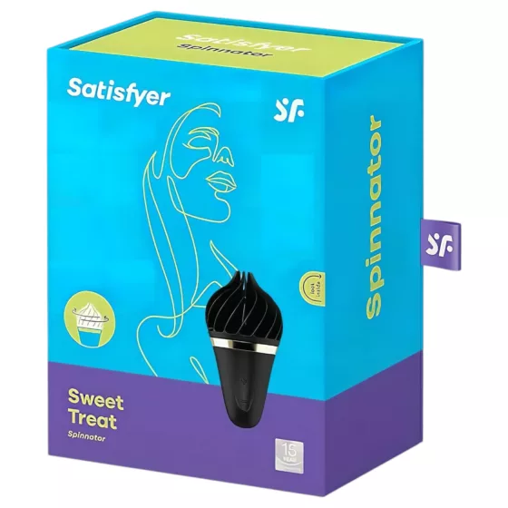 Satisfyer Sweet Treat - nabíjateľný rotačný vibrátor na klitoris - čierny