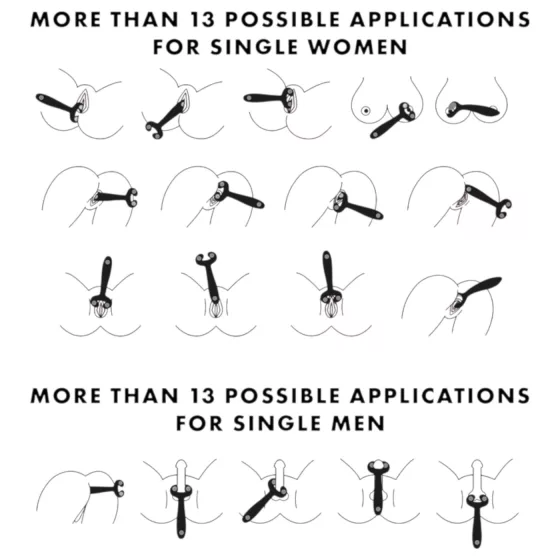 Satisfyer Endless Fun - akumulátorový, vodotesný párový vibrátor (čierny)